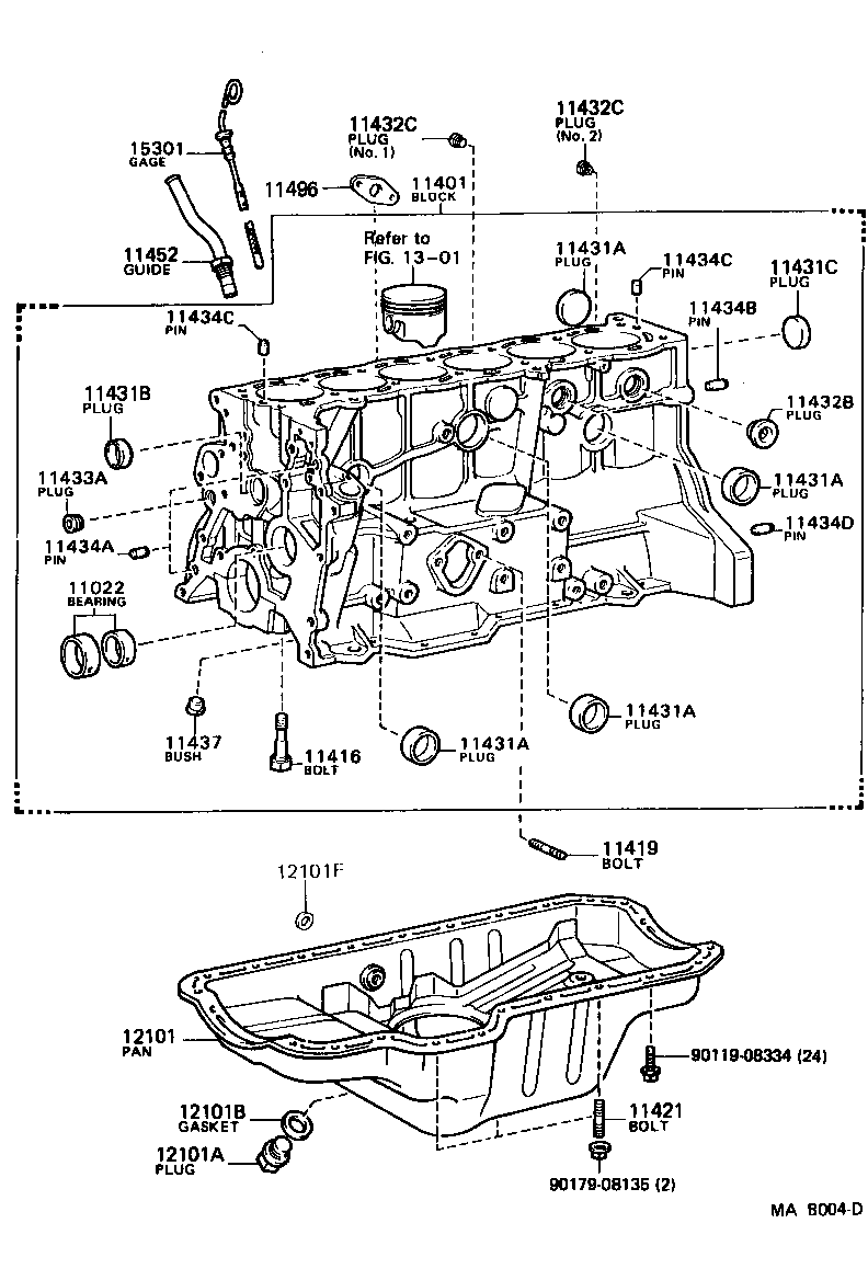 15318-42011 GASKET, OIL HOLE COVER PLATE product image