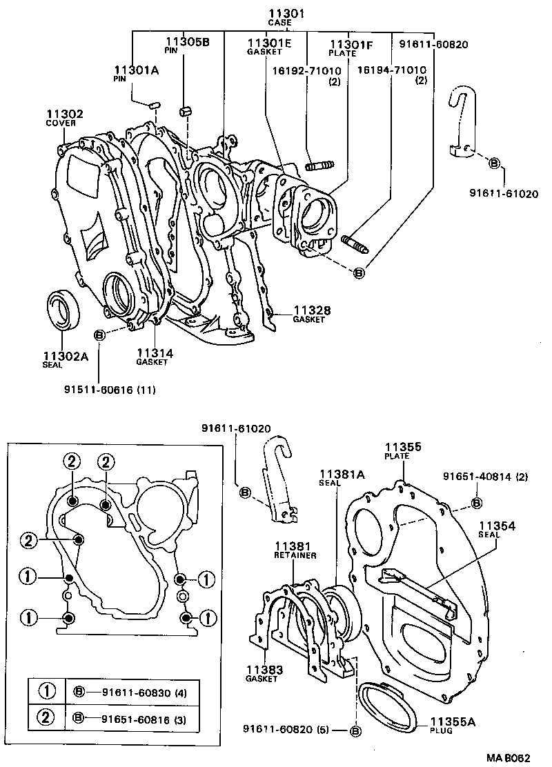 11304-46080 COVER, SUB-ASSY, TIMING BELT, NO.3 product image