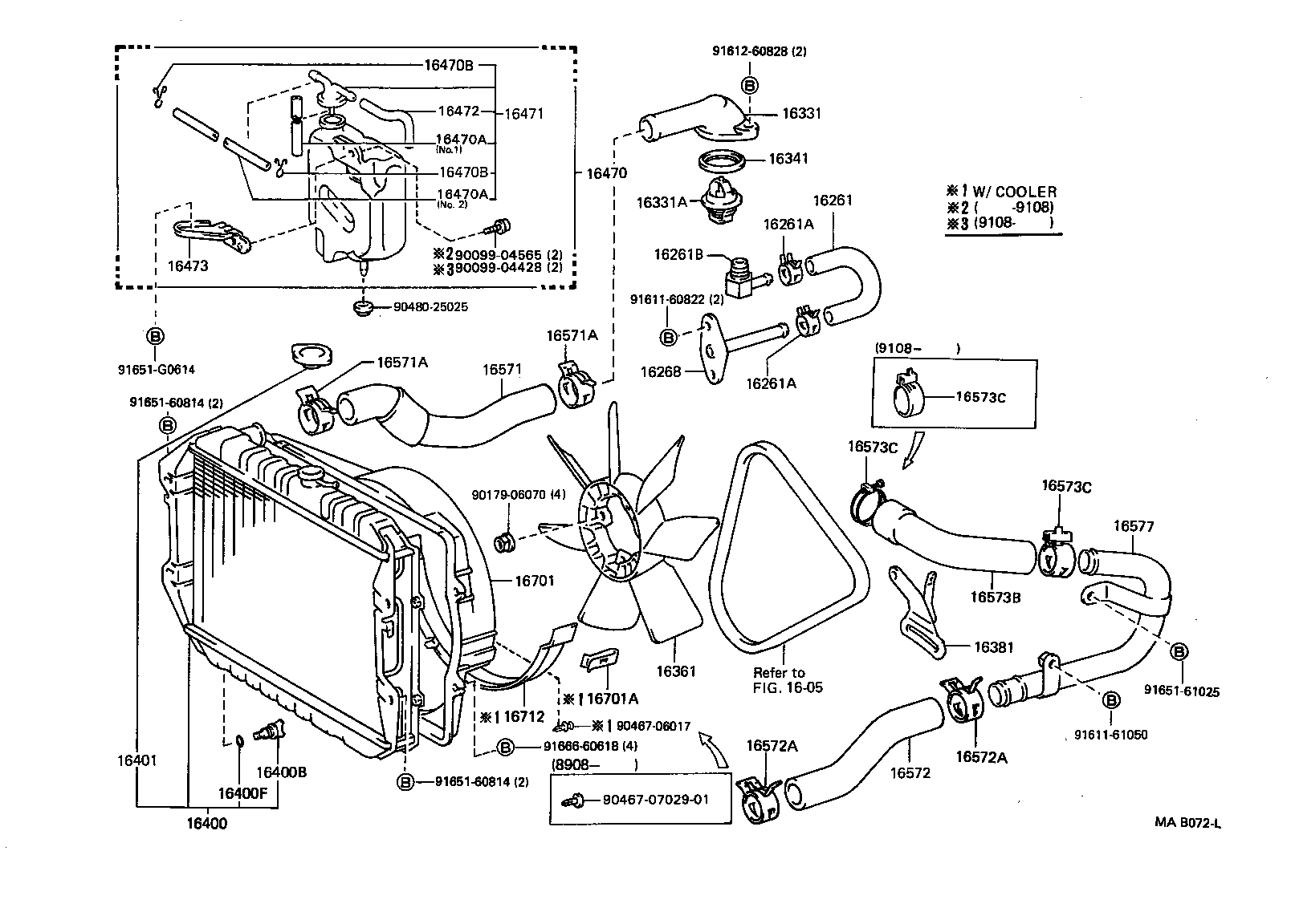 16572-65020 HOSE, RADIATOR, OUTLET product image