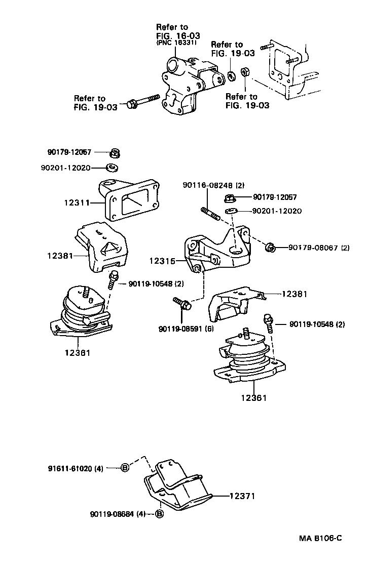 12381-70020 STABILIZER, ENGINE MOUNTING product image
