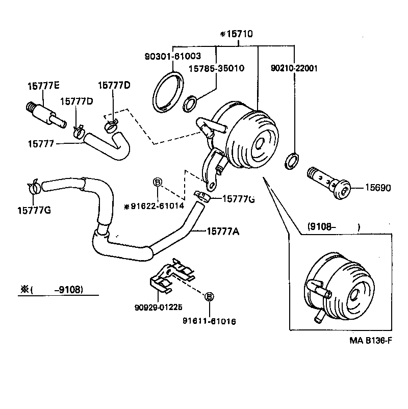 15710-65060 COOLER ASSY, OIL product image