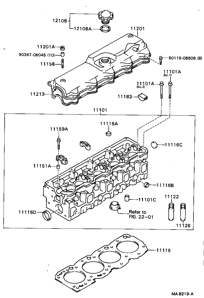 90116-10130 BOLT, STUD(FOR WATER OUTLET) product image
