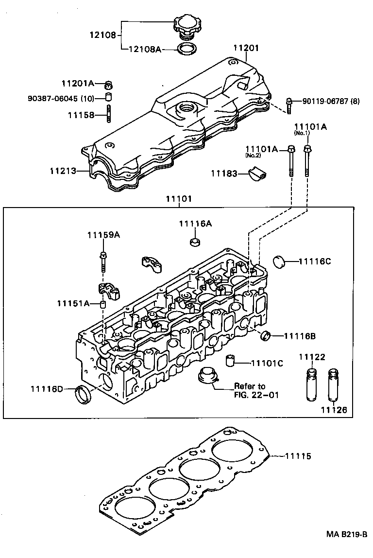 11101-69126 HEAD SUB-ASSY, CYLINDER product image