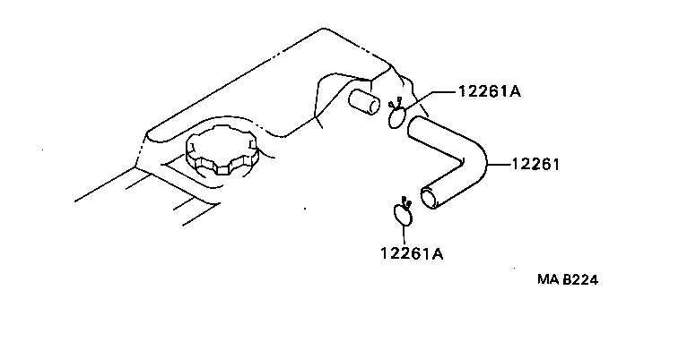 12261-70040 HOSE, VENTILATION product image