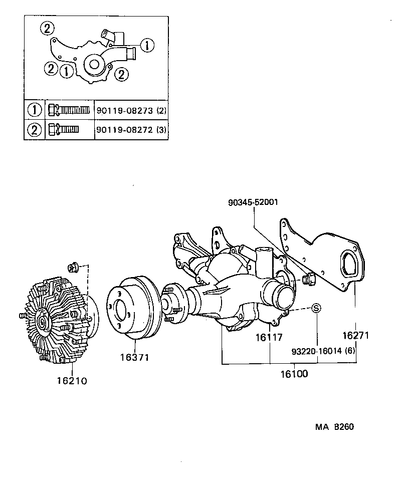 16100-69135 PUMP ASSY, ENGINE WATER product image