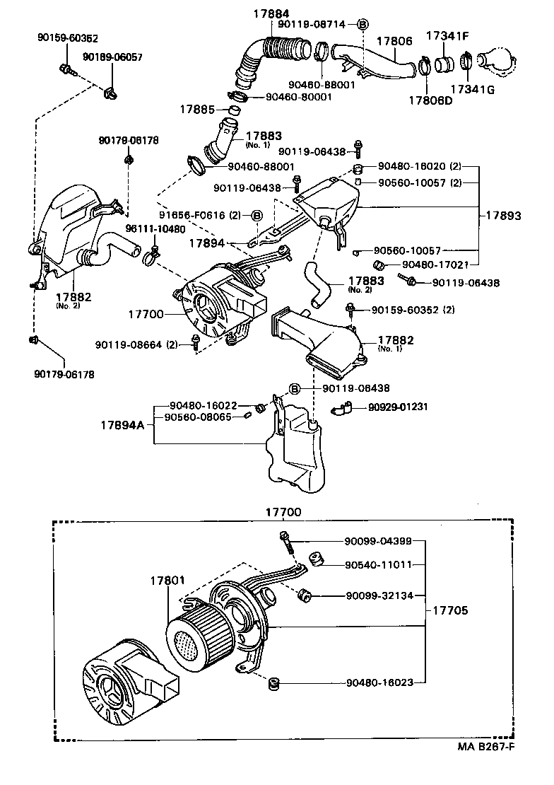 17705-35180 CAP SUB-ASSY, AIR CLEANER product image