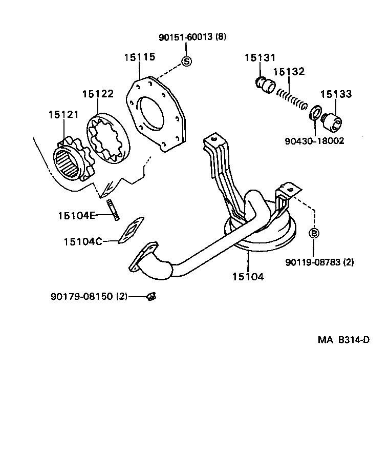 15149-67010 GASKET, OIL STRAINER FLANGE product image