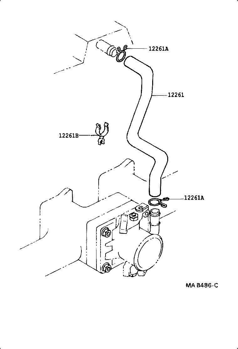 12261-75100 HOSE, VENTILATION product image
