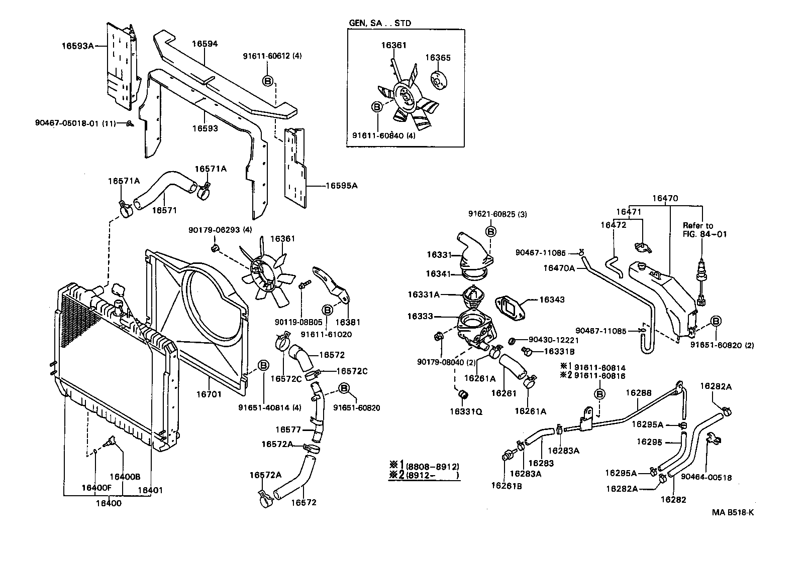 16027-58010 PIPE SUB-ASSY, TURBO WATER, NO.1 product image