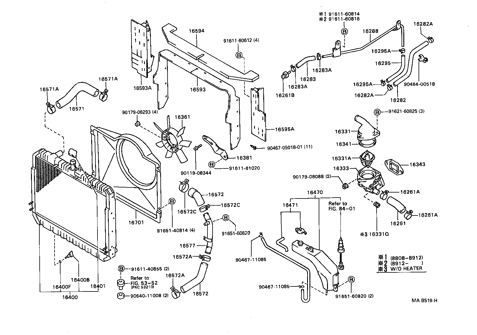 16282-56010 HOSE, WATER BY-PASS, NO.5 product image