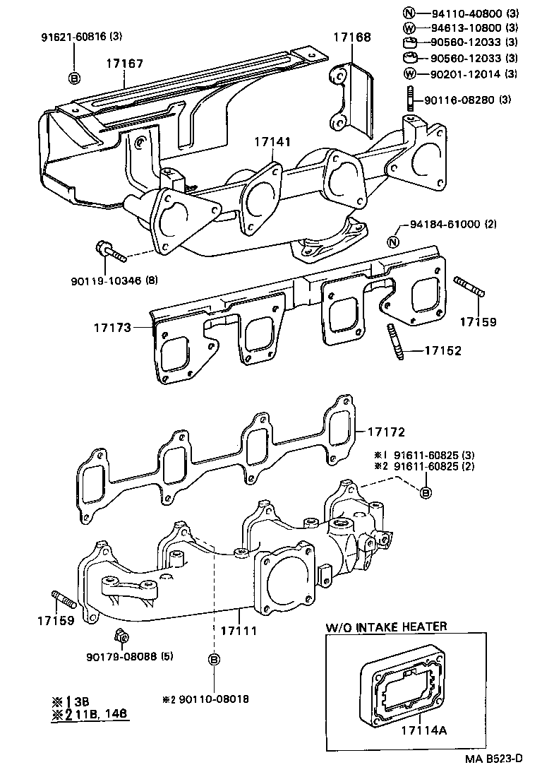 90116-10147 BOLT, STUD(FOR MANIFOLD TO CYLINDER HEAD) product image