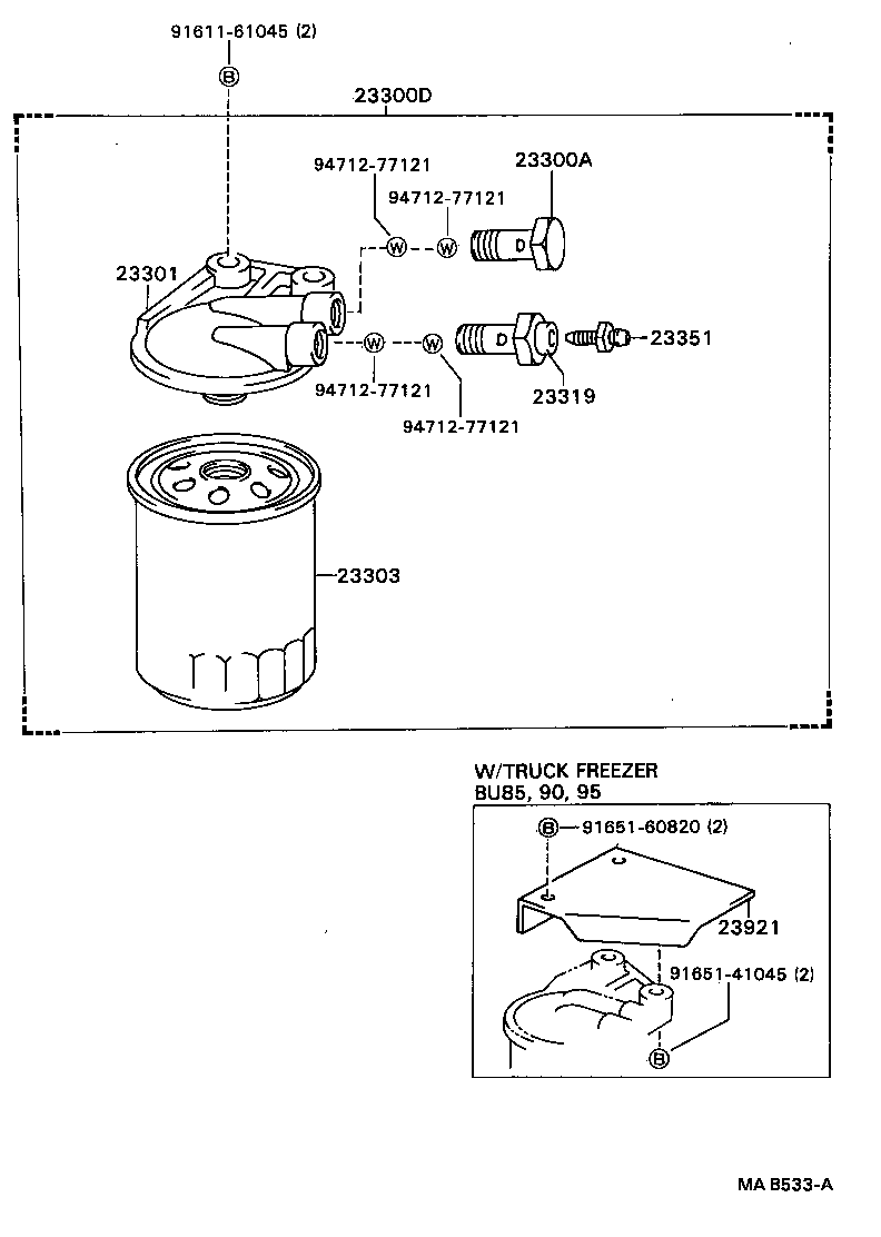 23301-56210 CAP ASSY, FUEL FILTER product image
