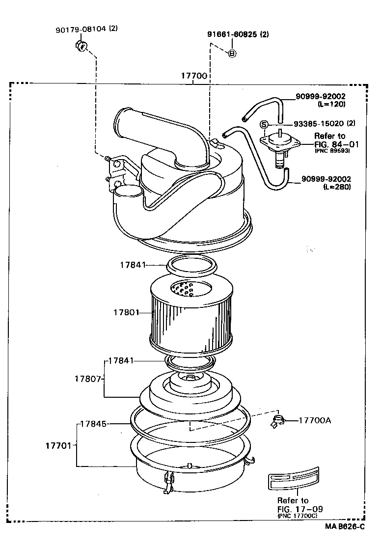 17700-78010 CLEANER ASSY, AIR product image