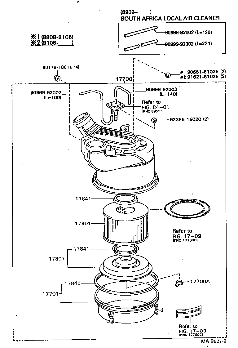 17700-78010 CLEANER ASSY, AIR product image