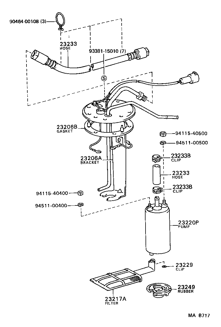 23217-73032 FILTER, FUEL PUMP product image
