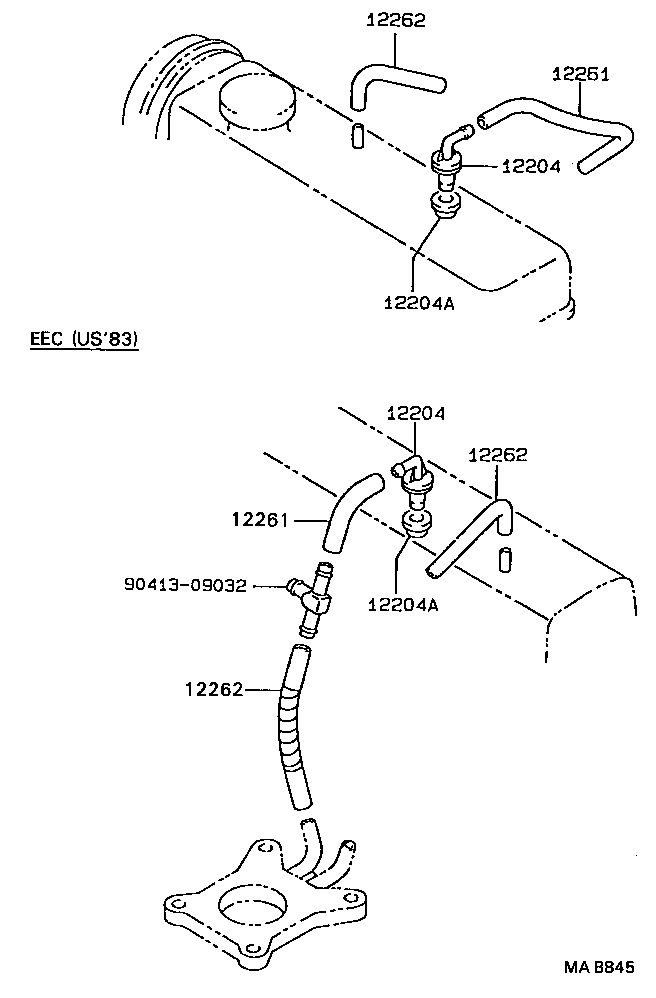 12204-15040 VALVE SUB-ASSY, VENTILATION product image