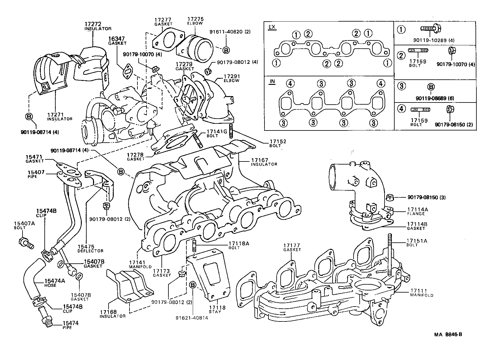 17141-35110 MANIFOLD, EXHAUST product image