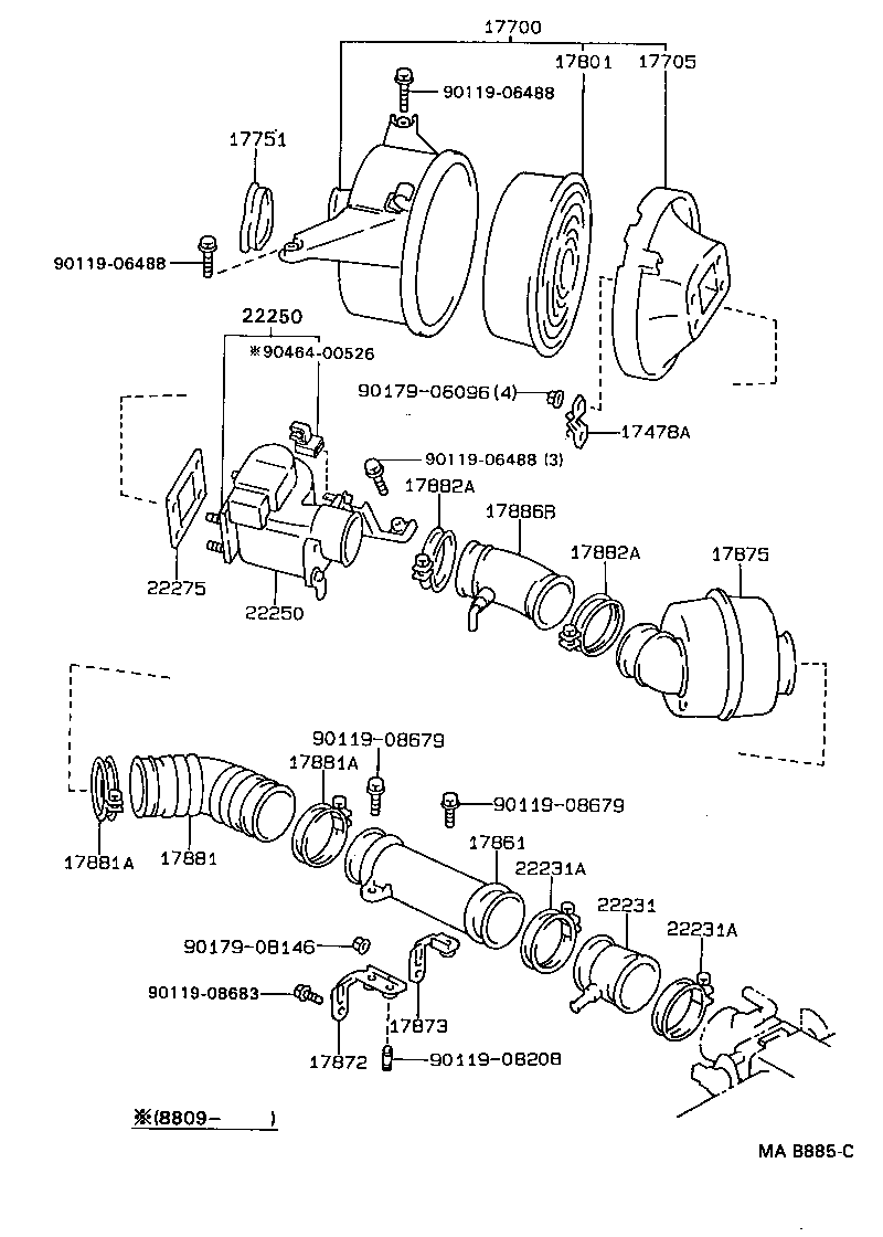 17705-35180 CAP SUB-ASSY, AIR CLEANER product image