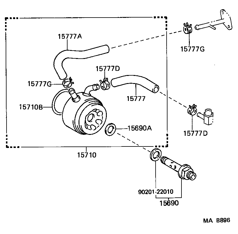 15710-56051 COOLER ASSY, OIL product image