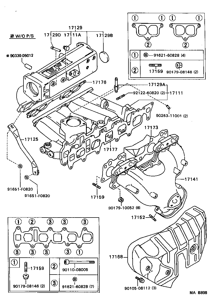 90044-30041 GASKET(FOR TURBO OIL INLET PIPE) product image