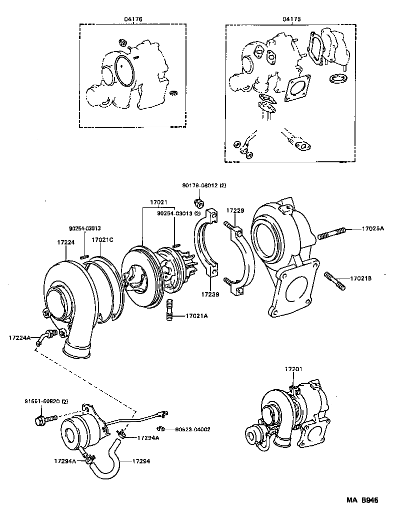 04176-58010 SEAL KIT, TURBOCHARGER product image