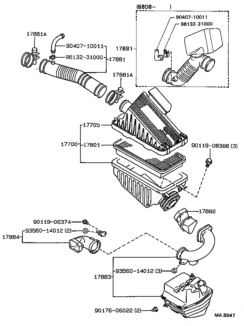 17700-74170 CLEANER ASSY, AIR product image