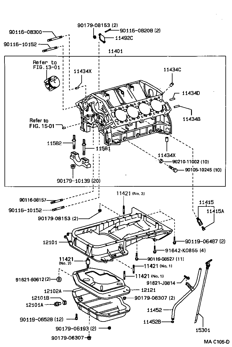 90116-06110 BOLT, STUD(FOR OIL PAN) product image
