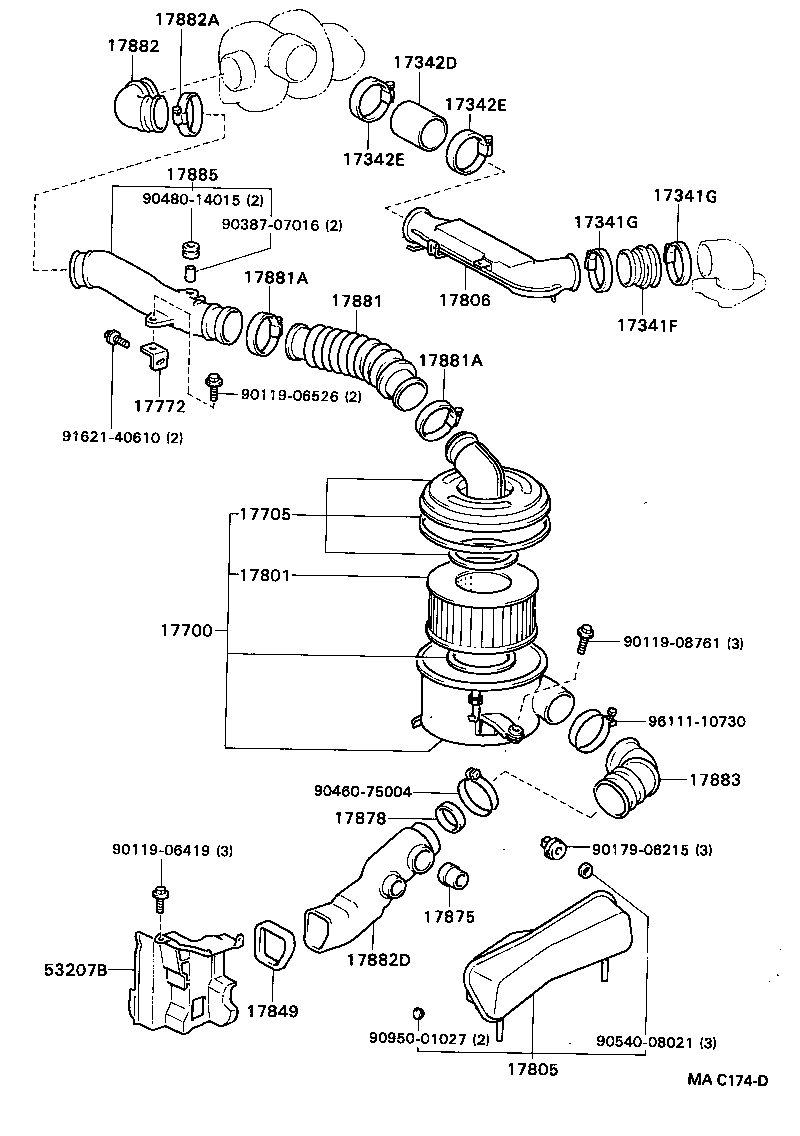 17700-72161 CLEANER ASSY, AIR product image