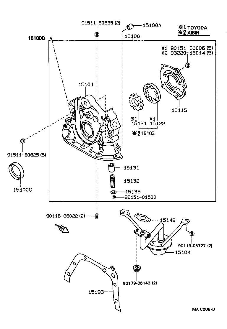 15149-15011 GASKET, OIL STRAINER FLANGE product image