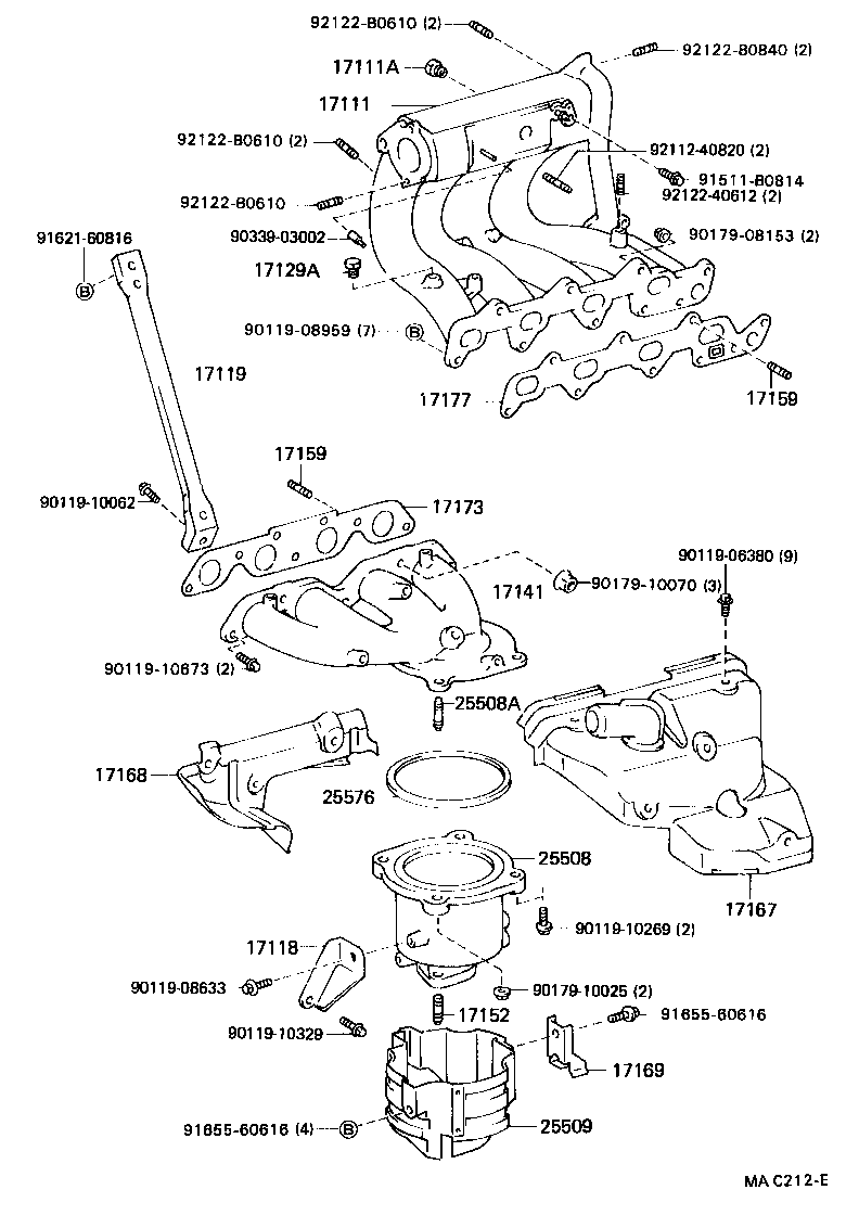 17167-15071 INSULATOR, EXHAUST MANIFOLD HEAT, NO.1 product image