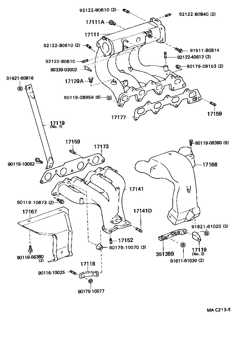 17167-15071 INSULATOR, EXHAUST MANIFOLD HEAT, NO.1 product image