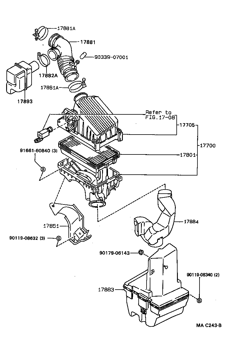 17705-16220 CAP SUB-ASSY, AIR CLEANER product image