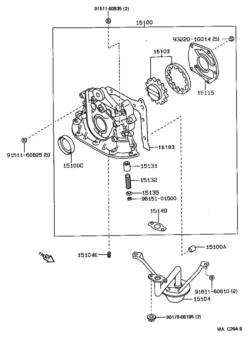 13524-64020 PULLEY, OIL PUMP DRIVE SHAFT product image