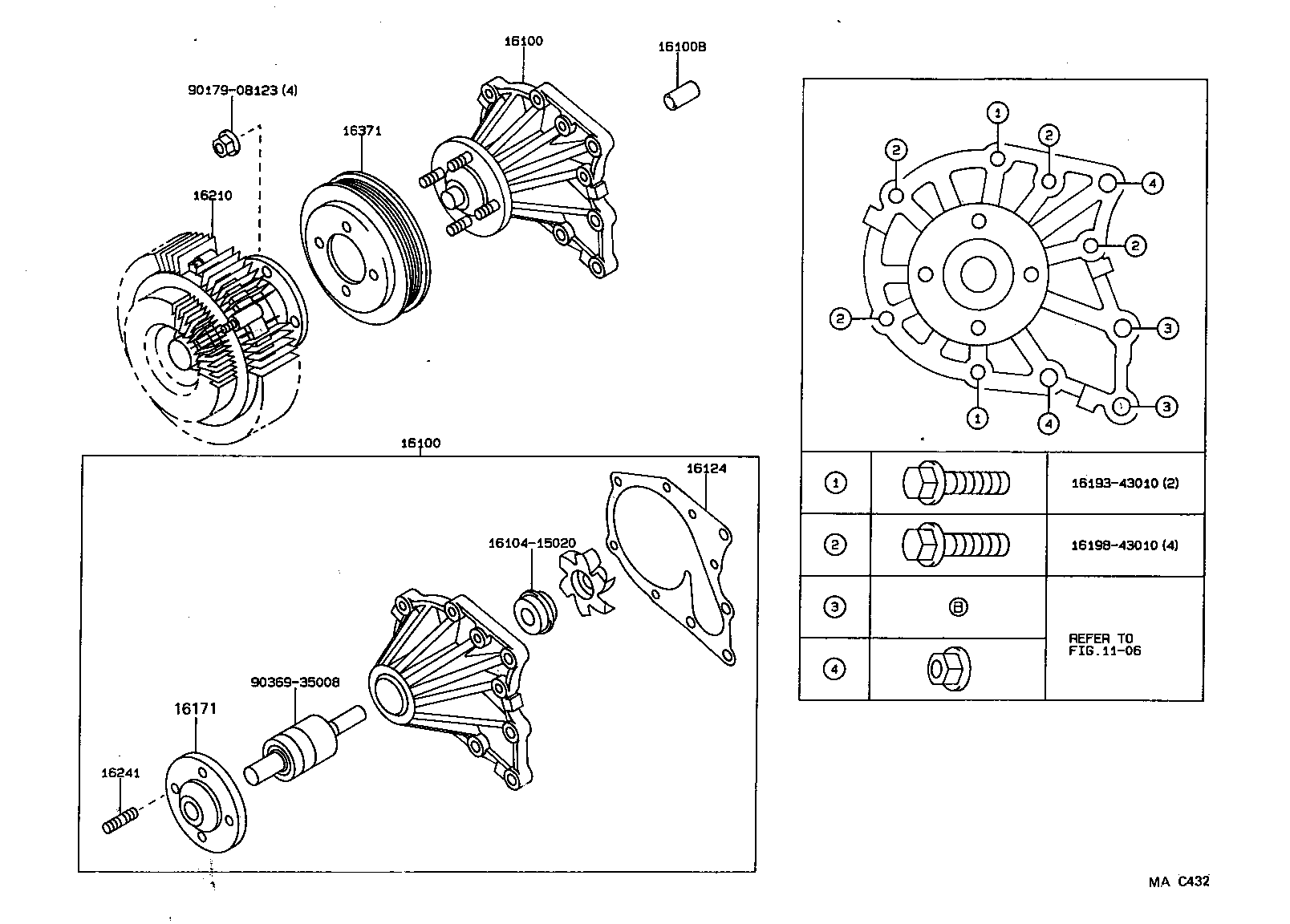 16100-49786 PUMP ASSY, ENGINE WATER product image