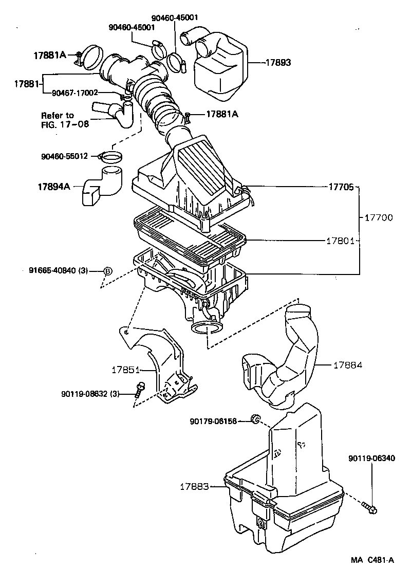 17700-16680 CLEANER ASSY, AIR product image