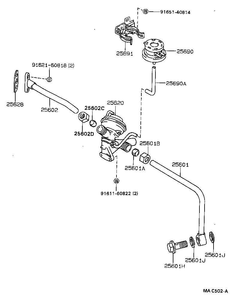 25620-11010 VALVE ASSY, EGR product image