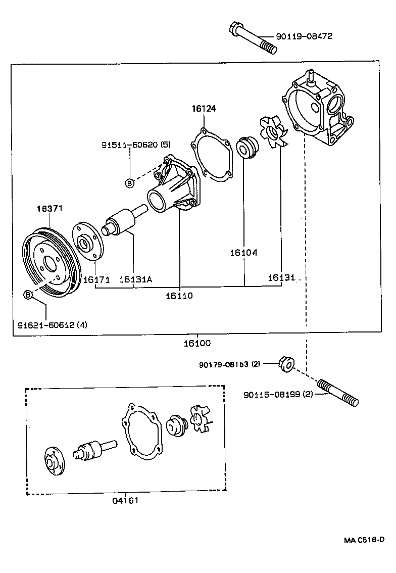 16271-64030 GASKET, WATER PUMP product image