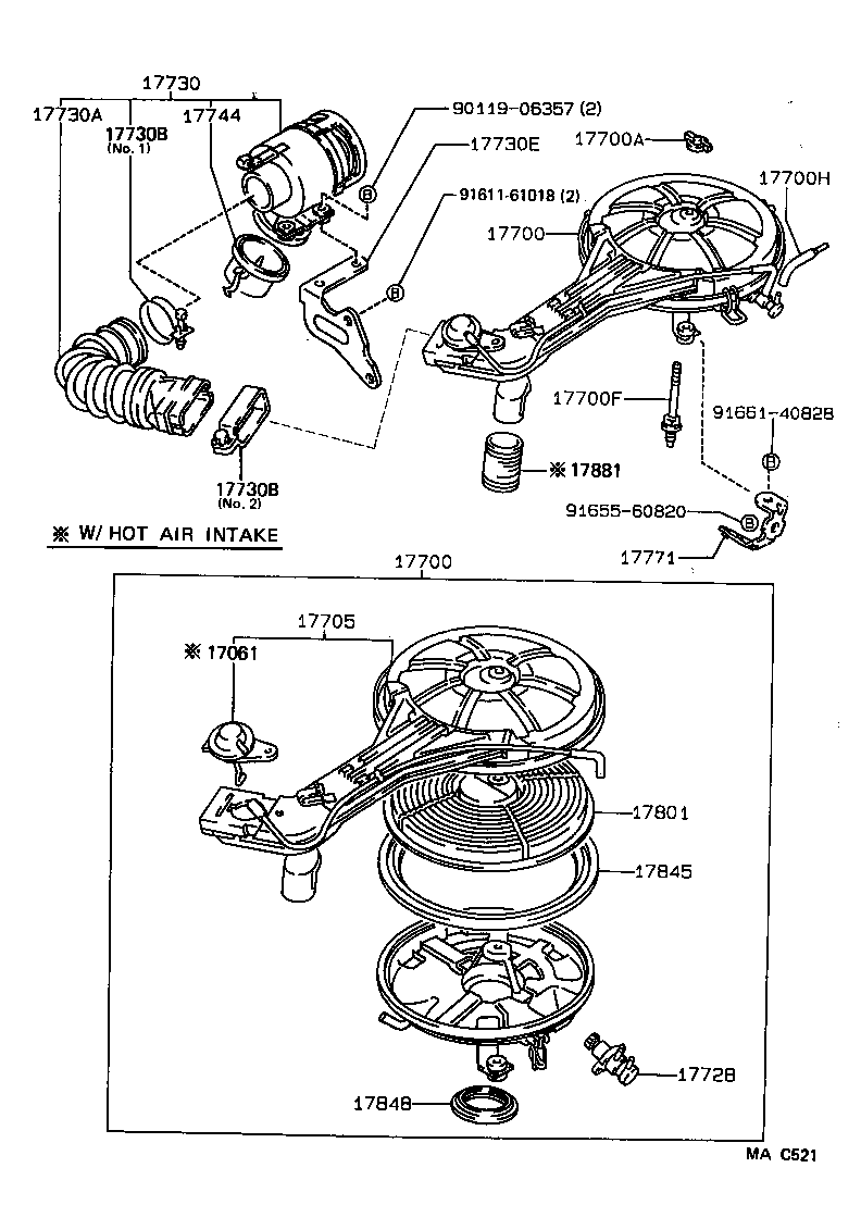 17705-16220 CAP SUB-ASSY, AIR CLEANER product image