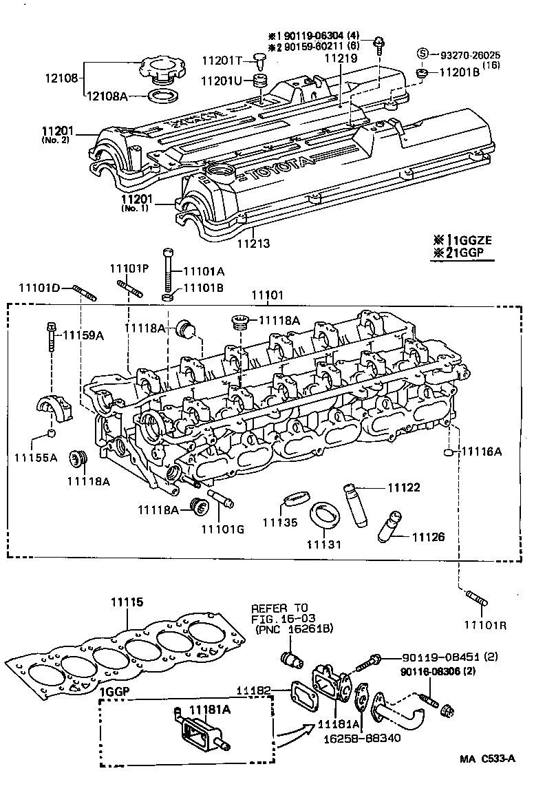 11101-70050 HEAD SUB-ASSY, CYLINDER product image