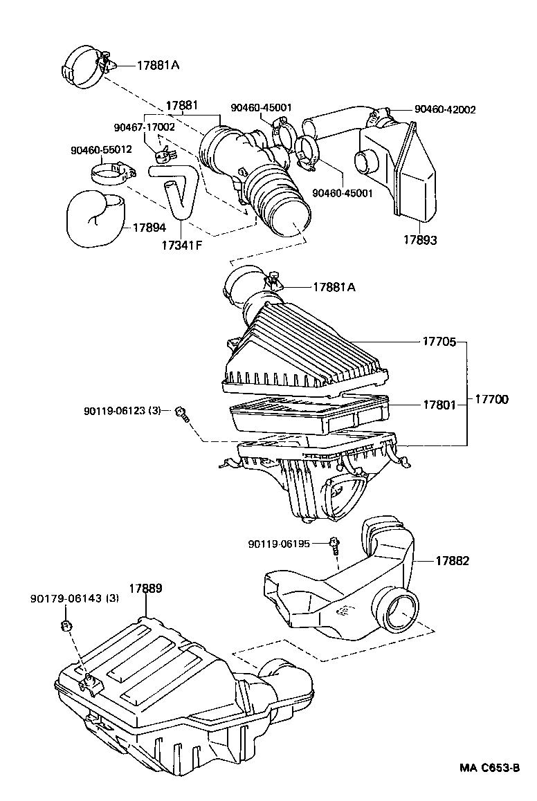 90460-65004 CLAMP(FOR INTAKE AIR CONNECTOR) product image
