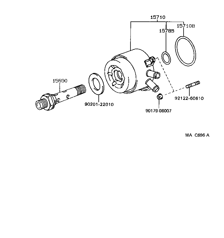15768-64120 PIPE, OIL COOLER product image