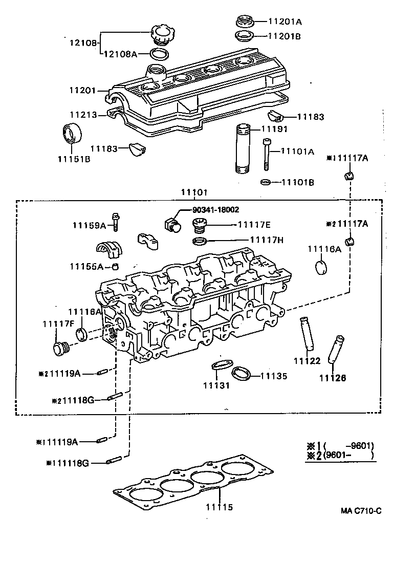 11101-64262 HEAD SUB-ASSY, CYLINDER product image
