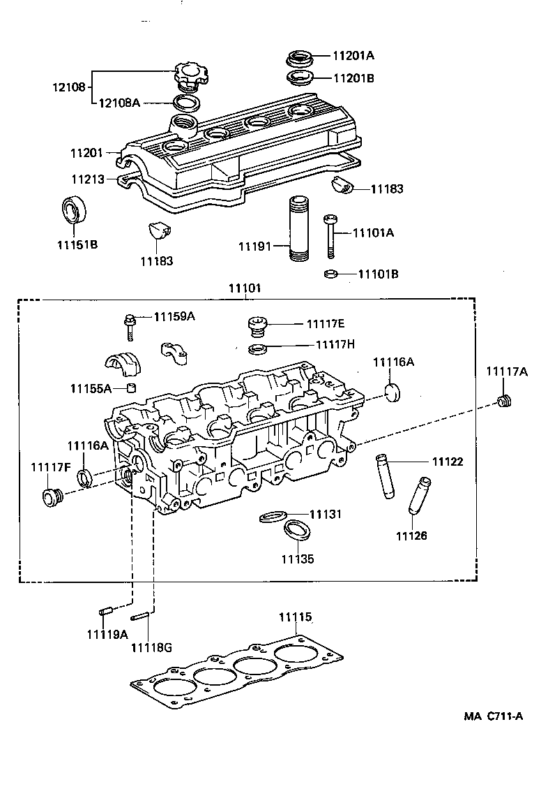 11101-88389 HEAD SUB-ASSY, CYLINDER product image