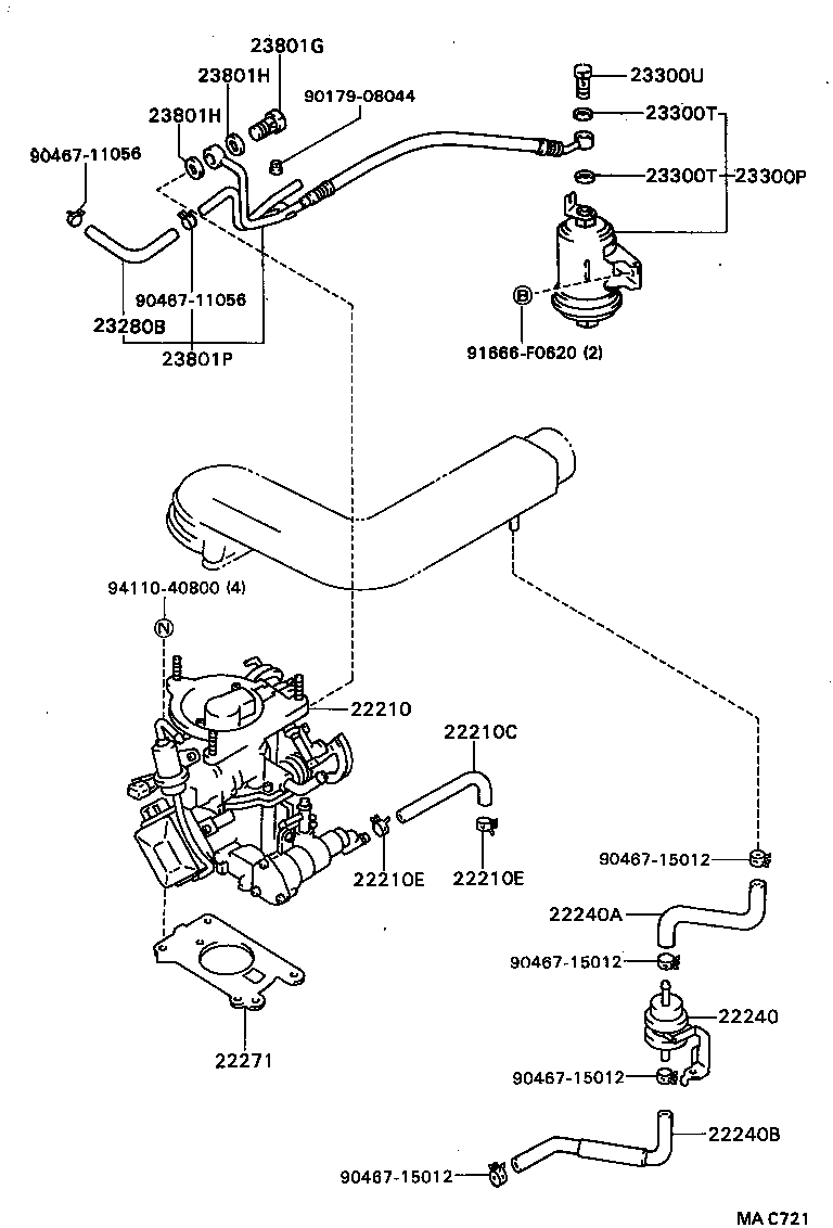 22210-74400 BODY ASSY, THROTTLE product image