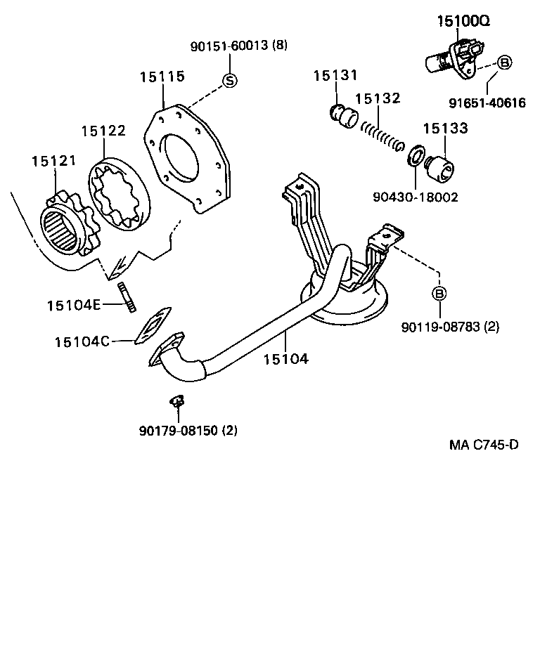 15188-70050 RING, O(FOR OIL PUMP) product image