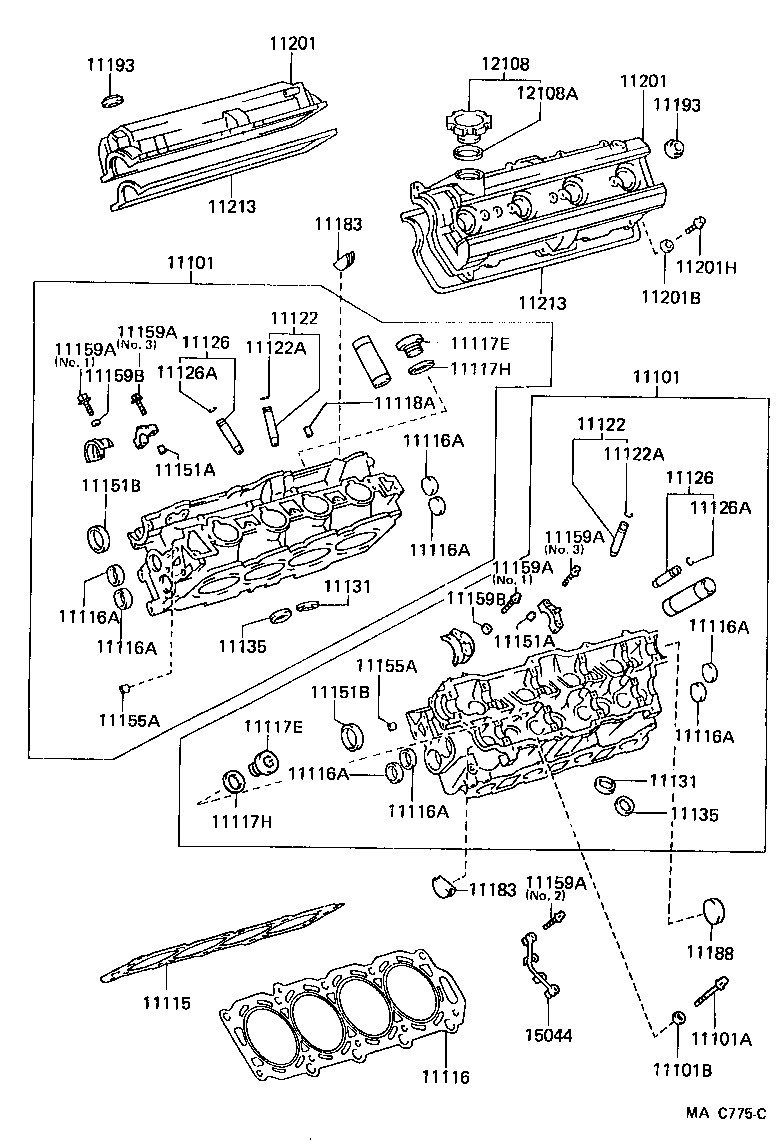 11101-70050 HEAD SUB-ASSY, CYLINDER product image