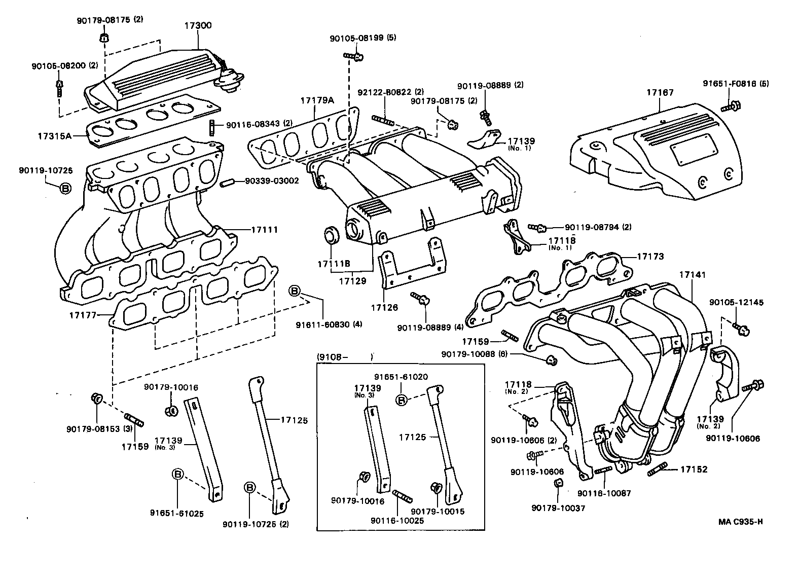 17167-74170 INSULATOR, EXHAUST MANIFOLD HEAT, NO.1 product image