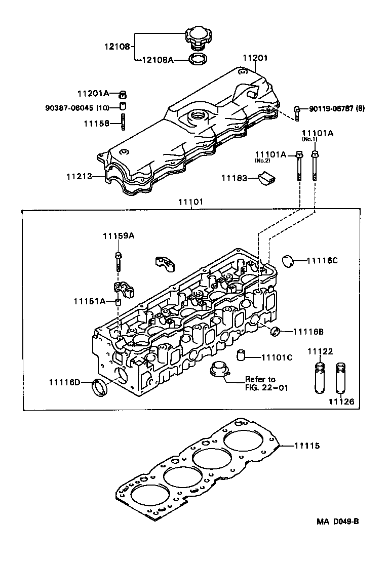 11101-49335 HEAD SUB-ASSY, CYLINDER product image