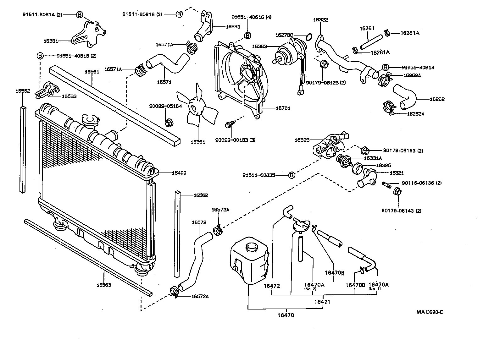 16268-74060 PIPE, WATER BY-PASS, NO.1 product image