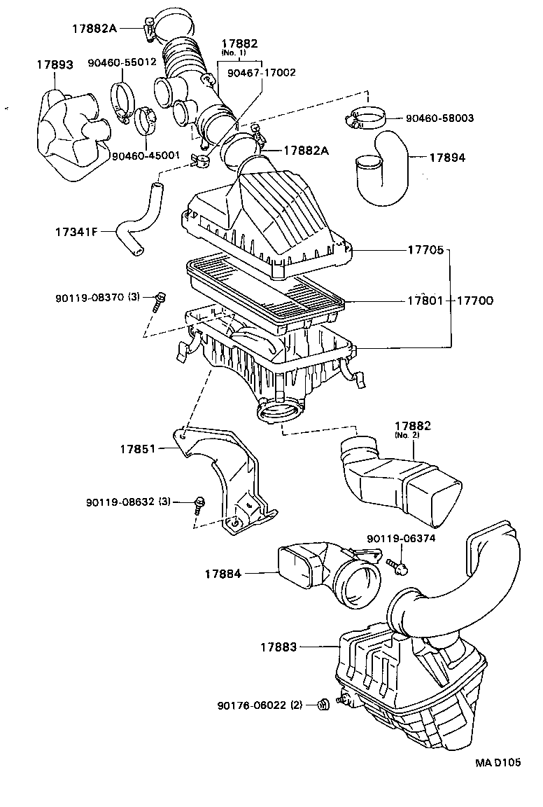 17705-64120 CAP SUB-ASSY, AIR CLEANER product image